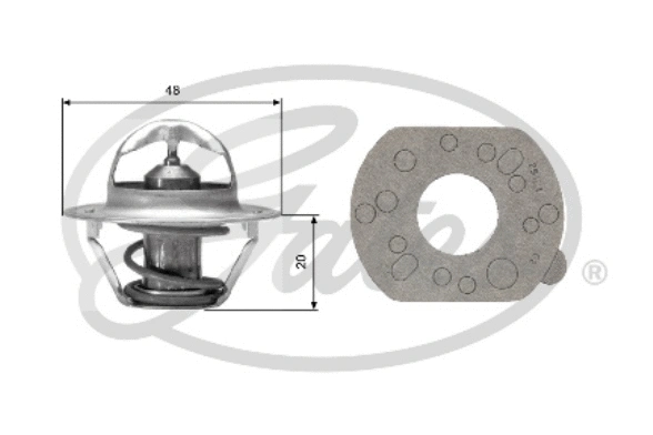 Thermostat, coolant (TH00382G1)