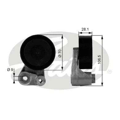 Belt Tensioner, V-ribbed belt (T38066)