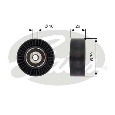 Deflection/Guide Pulley, V-ribbed belt (T36393)