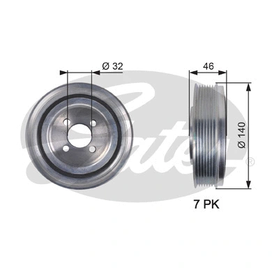 Belt Pulley, crankshaft (TVD1078)