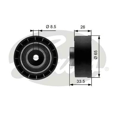 Tensioner Pulley, V-ribbed belt (T39057)