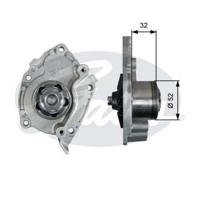 Water Pump, engine cooling (WP0093)