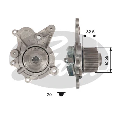 Water Pump, engine cooling (WP0096)