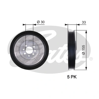 Belt Pulley, crankshaft (TVD1088)