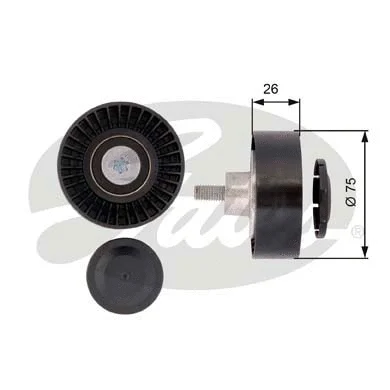 Deflection/Guide Pulley, V-ribbed belt (T36385)