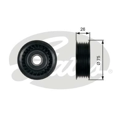 Deflection/Guide Pulley, V-ribbed belt (T36476)