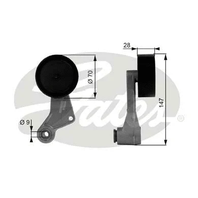 Belt Tensioner, V-ribbed belt (T38065)