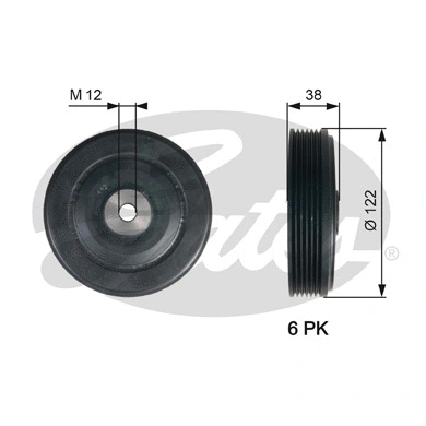 Belt Pulley, crankshaft (TVD1112)