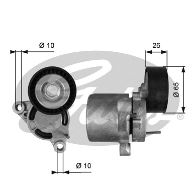 Belt Tensioner, V-ribbed belt (T39403)