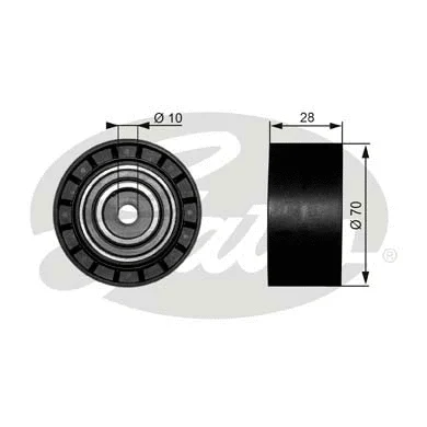 Deflection/Guide Pulley, V-ribbed belt (T38073)