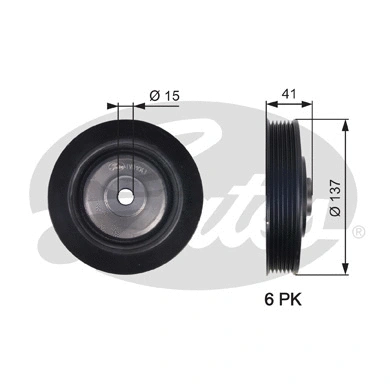 Belt Pulley, crankshaft (TVD1043)