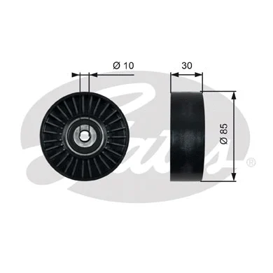 Deflection/Guide Pulley, V-ribbed belt (T36482)