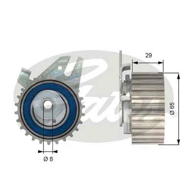 Tensioner Pulley, timing belt (T43043)