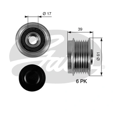Alternator Freewheel Clutch (OAP7042)