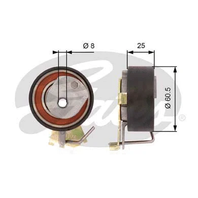 Tensioner Pulley, timing belt (T43023)
