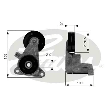 Belt Tensioner, V-ribbed belt (T38437)