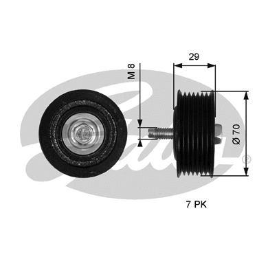 Deflection/Guide Pulley, V-ribbed belt (T36773)