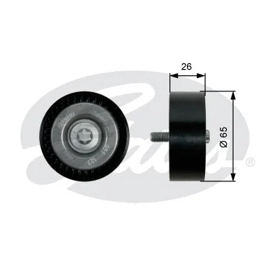Deflection/Guide Pulley, V-ribbed belt (T36437)