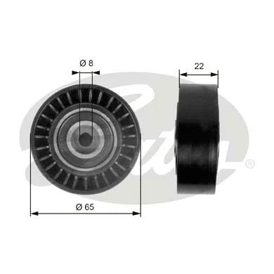 Deflection/Guide Pulley, V-ribbed belt (T36258)