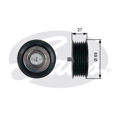 Deflection/Guide Pulley, V-ribbed belt (T36487)