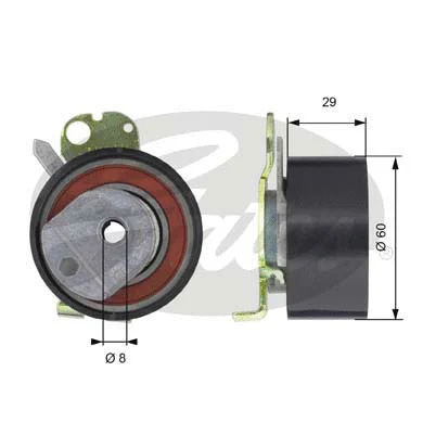Tensioner Pulley, timing belt (T43050)