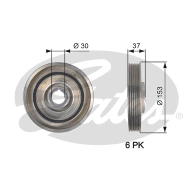 Belt Pulley, crankshaft (TVD1090)