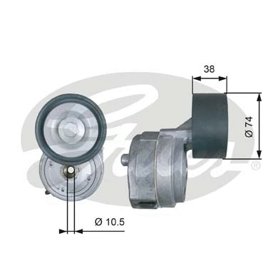 Belt Tensioner, V-ribbed belt (T38600)