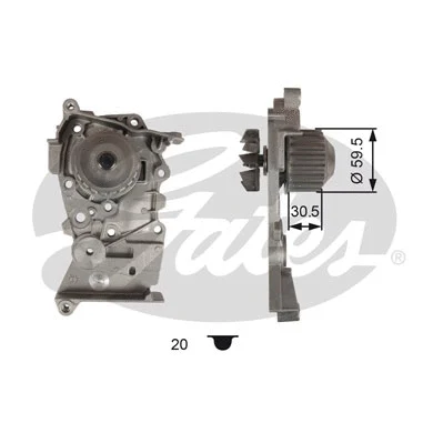 Water Pump, engine cooling (WP0102)