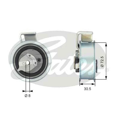 Tensioner Pulley, timing belt (T43018)