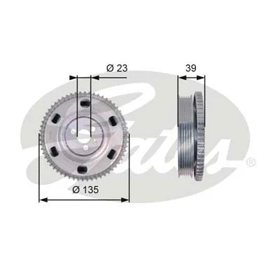 Belt Pulley, crankshaft (TVD1076)