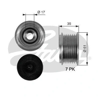 Alternator Freewheel Clutch (OAP7095)