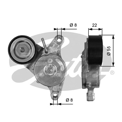 Belt Tensioner, V-ribbed belt (T39392)