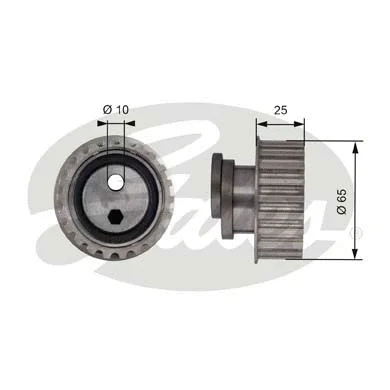 Tensioner Pulley, timing belt (T41172)