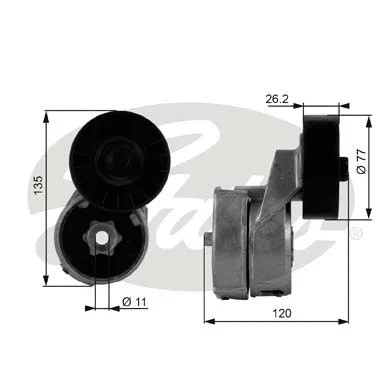 Belt Tensioner, V-ribbed belt (T38443)
