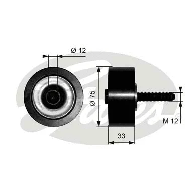 Deflection/Guide Pulley, V-ribbed belt (T36291)