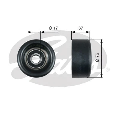 Deflection/Guide Pulley, V-ribbed belt (T38028)