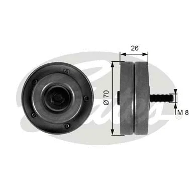 Deflection/Guide Pulley, V-ribbed belt (T36168)