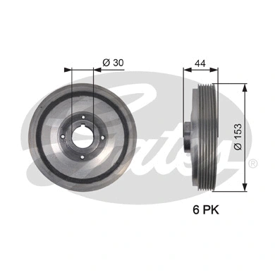 Belt Pulley, crankshaft (TVD1067)