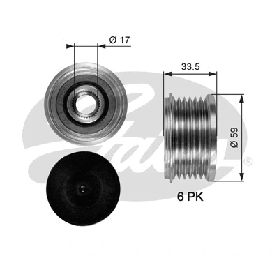 Alternator Freewheel Clutch (OAP7080)