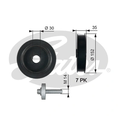 Belt Pulley, crankshaft (TVD1127A)