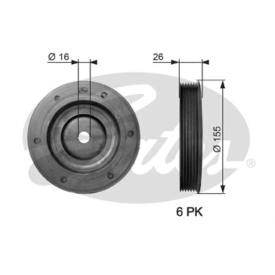 Belt Pulley, crankshaft (TVD1020)