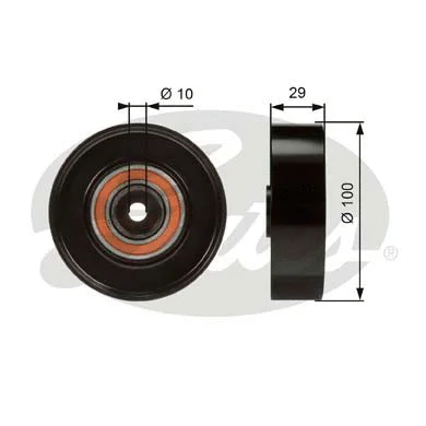 Deflection/Guide Pulley, V-ribbed belt (T36008)