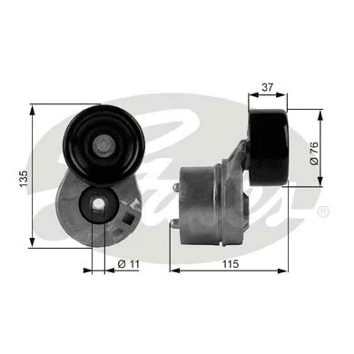 Belt Tensioner, V-ribbed belt (T38431)