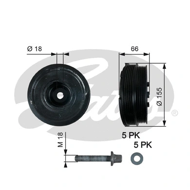Belt Pulley, crankshaft (TVD1037A)