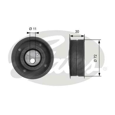 Tensioner Pulley, timing belt (T41107)