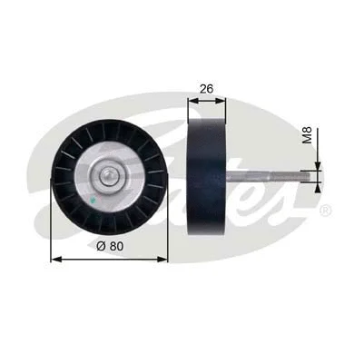 Deflection/Guide Pulley, V-ribbed belt (T36399)