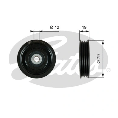 Tensioner Pulley, V-ribbed belt (T39184)