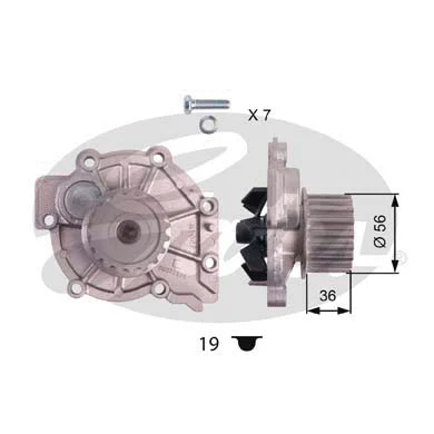 Water Pump, engine cooling (WP0081)