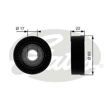 Deflection/Guide Pulley, V-ribbed belt (T36257)