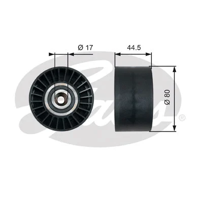 Deflection/Guide Pulley, V-ribbed belt (T36509)